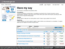 Tablet Screenshot of consult.thurrock.gov.uk